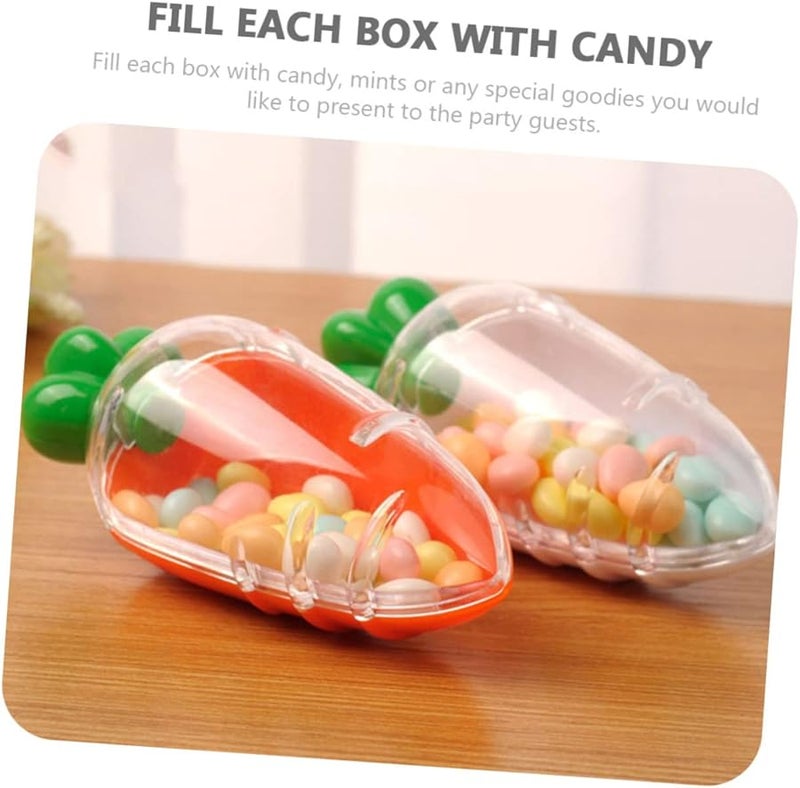 Carrot Shaped Plastic Candy Boxes 20Pcs For Wedding Party Favors Sweets Gifts - Image 5